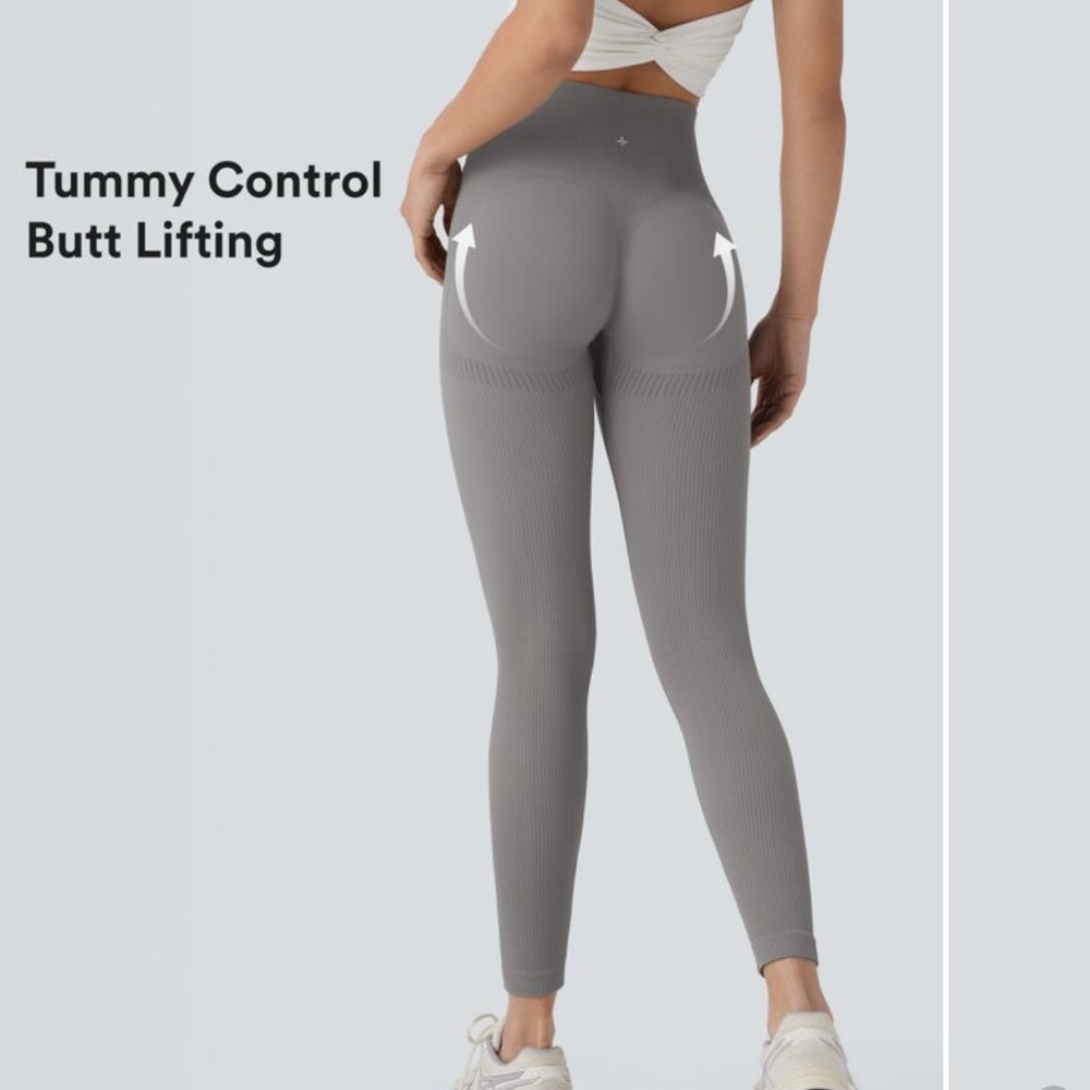 HALARA Gray Seamless High-Waisted Leggings